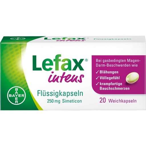 LEFAX intens Flüssigkapseln 250 mg Simeticon  20 St  Weichkapseln