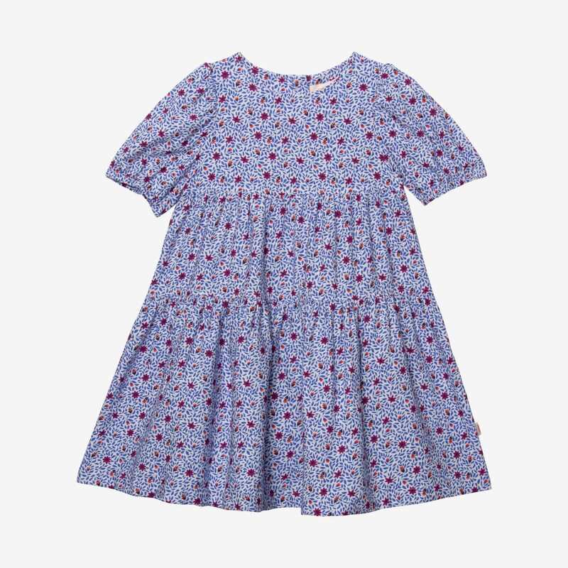 Robe fille micro fleurs bleue Catimini