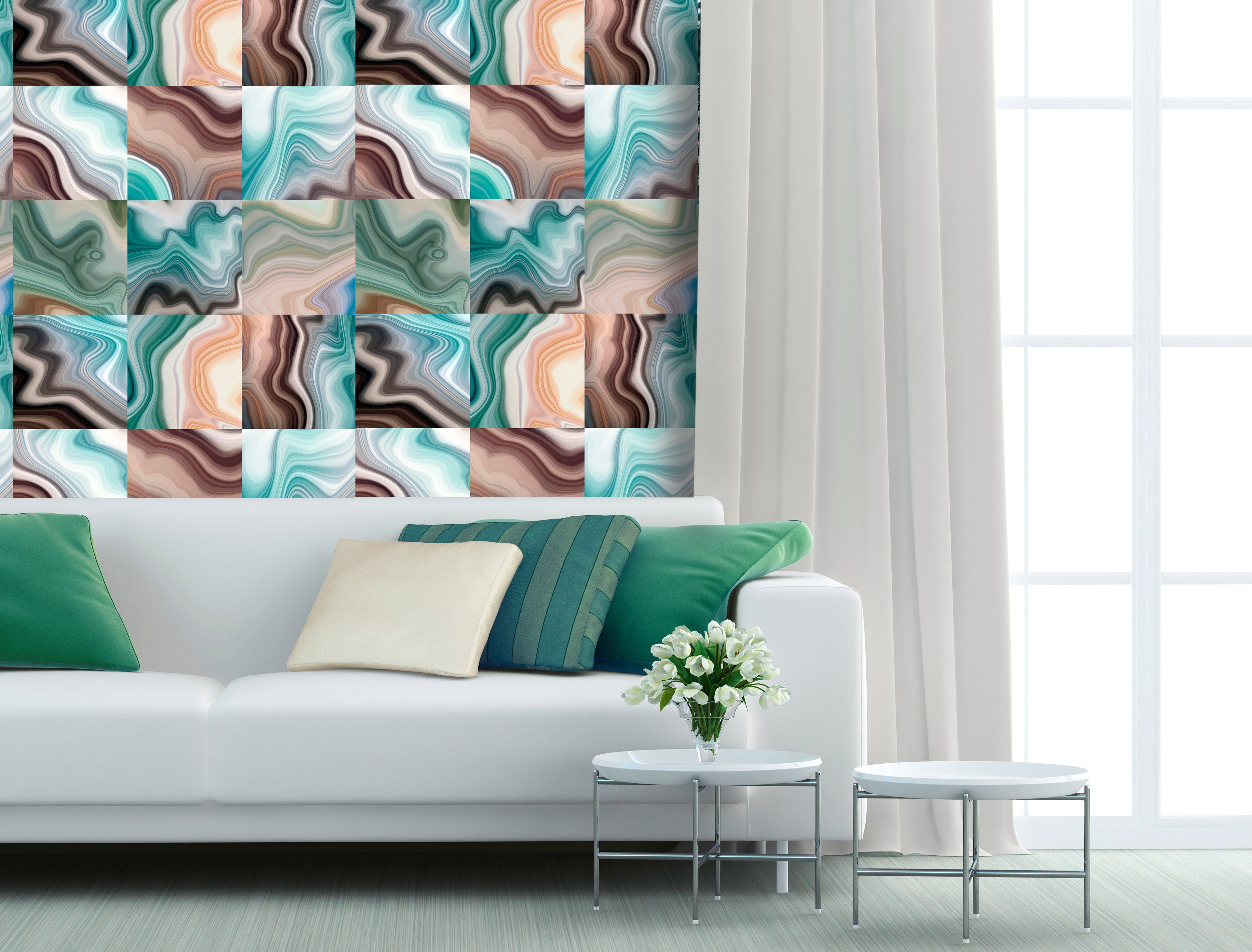 queence Vinyltapete Bieb, Steinoptik, 90 x 250 cm, selbstklebend