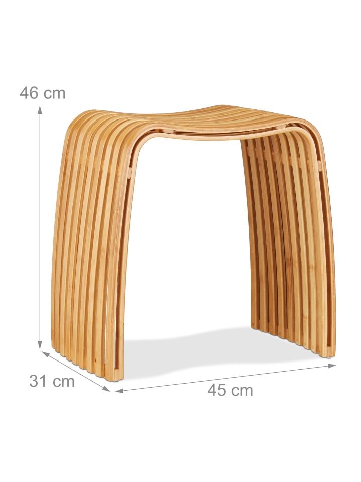 relaxdays Garderoben Hocker in natur günstig kaufen onesize
