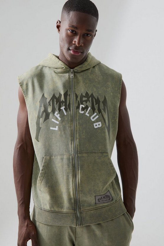 Ärmelloser Oversize Man Active Hoodie