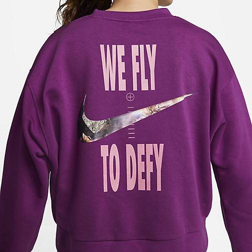 Nike Performance Damen Sweatshirt FLY DRI-FIT Oversized Fit cropped