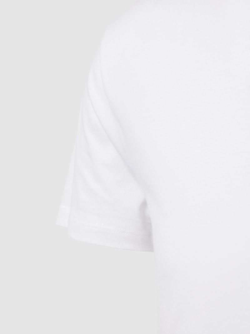 T-shirt Set mit Label-Stitching Modell 'Crew' in weiß