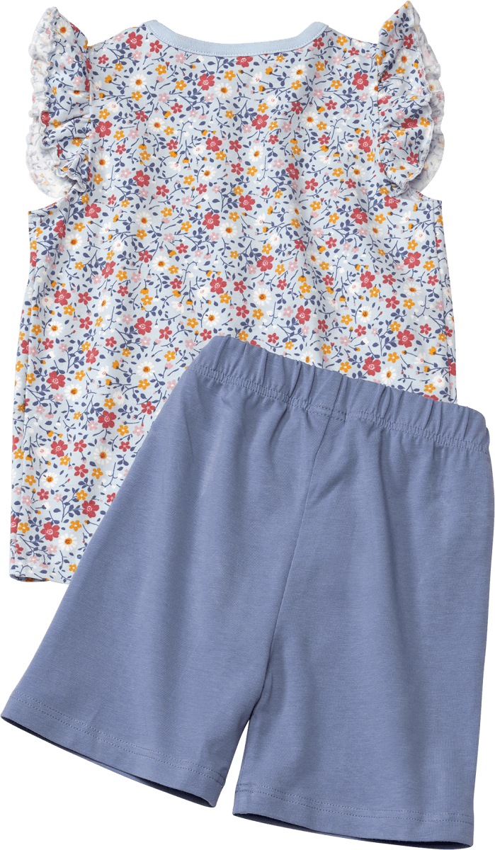 Schlafanzug Pro Climate mit Blumen-Muster, blau, Gr. 104, 1 St