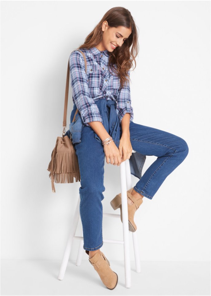 Flanell-Bluse