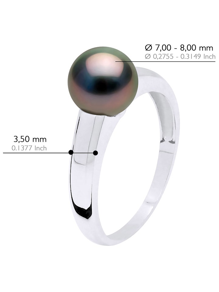 ATELIERS SAINT GERMAIN Silber-Ring mit Tahitizuchtperle günstig kaufen
