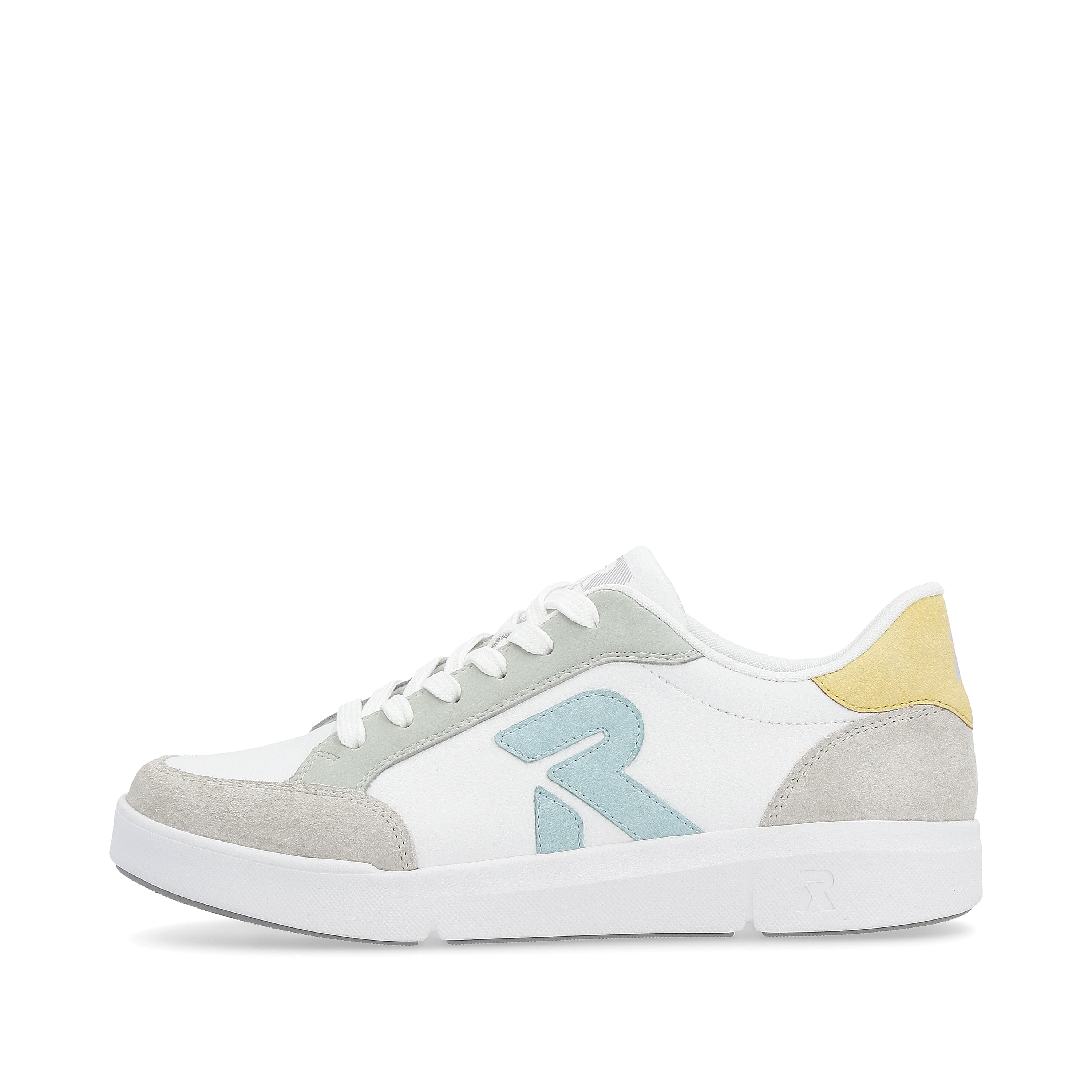 Rieker Damen Sneaker Low snow-white dusty-grey