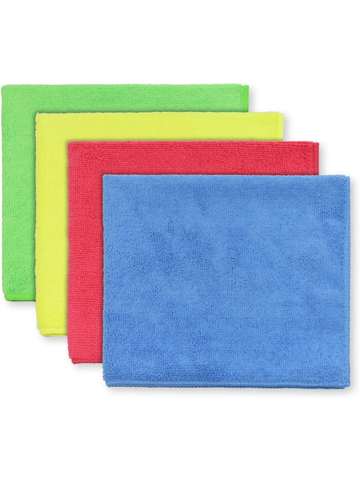 normani 16 Stück Mikrofasertuch Multifunktions-Reinigungstuch in Blau/Gelb/Grün/Rot günstig kaufen 40 x 40 cm