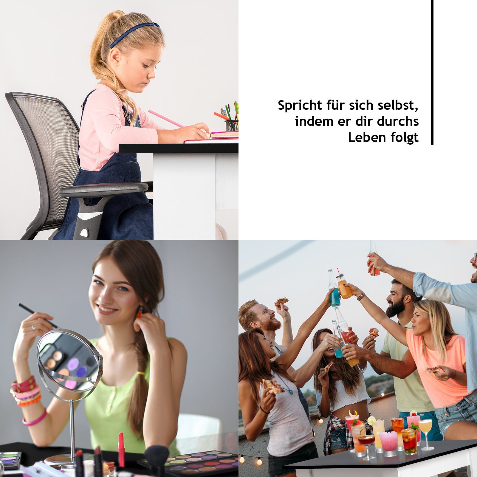 MIADOMODO Esstisch Esstisch - Quadratisch, 80x80x76,5cm, für 4 Personen, MDF, Farbwahl