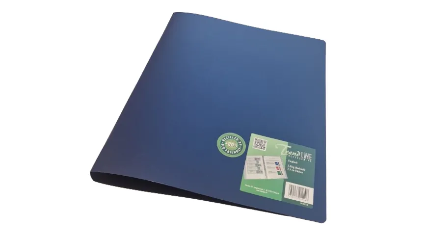 TrendLINE Ringbuch recycling A4 blau blau