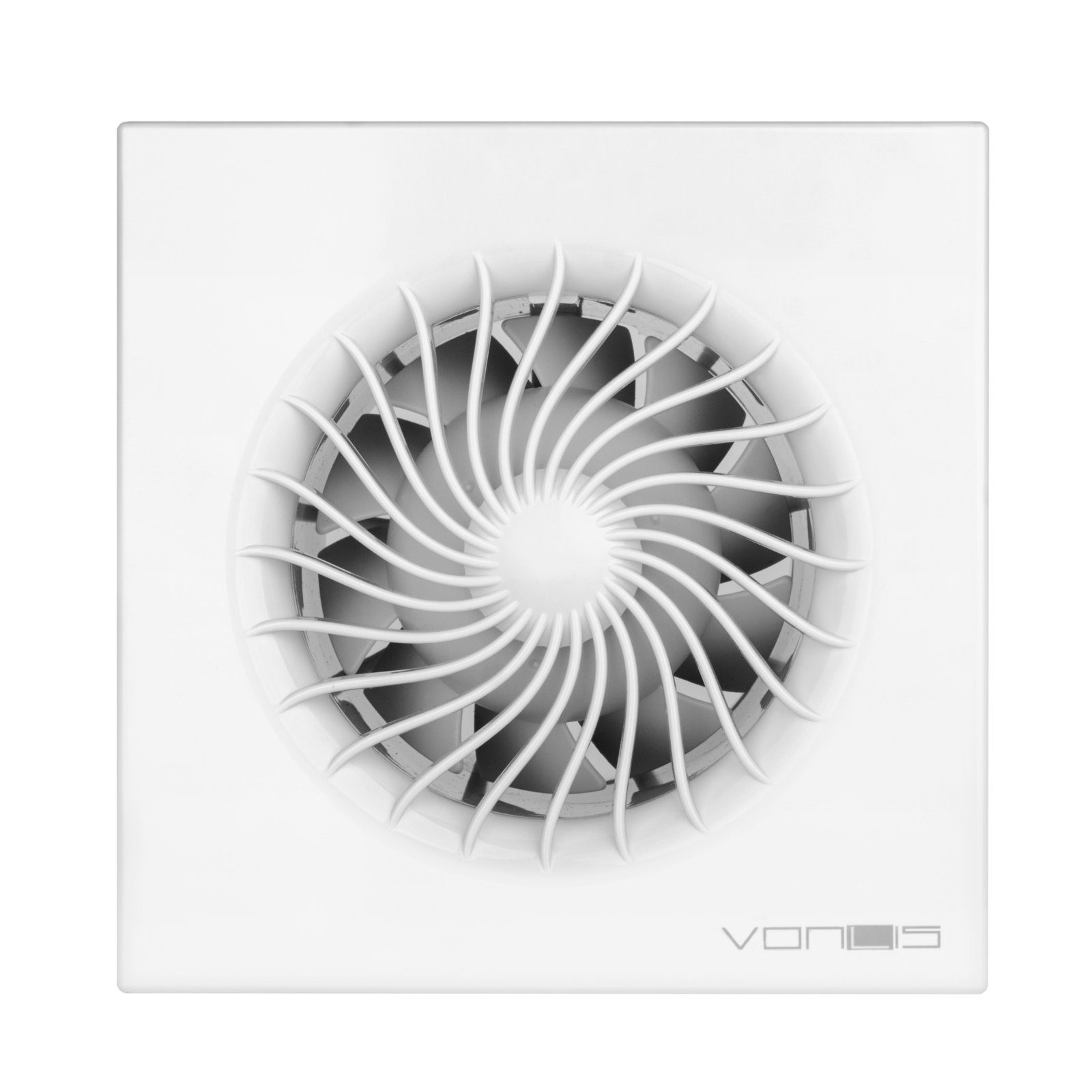 VONLIS Wandventilator Lüfter Badlüfter Badventilator Wohnraumlüfter Badezimmer Ø 100 mm weiß, Kippschalter