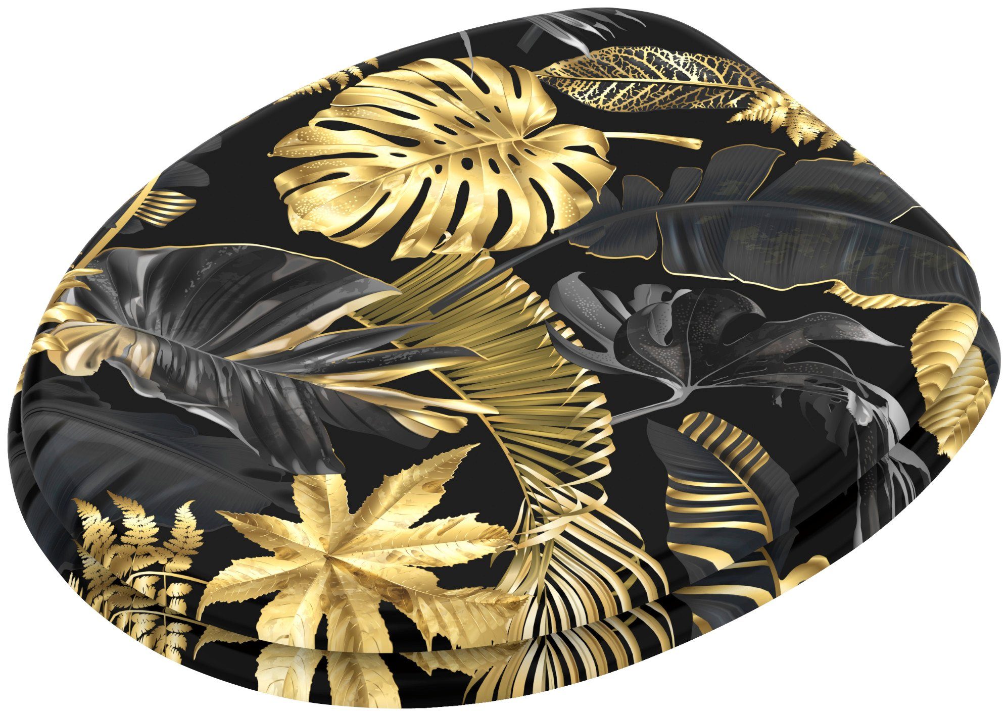 Sanilo WC-Sitz Golden Leaves, mit Absenkautomatik, BxL: 37,7 x 42,0 - 47,0 cm