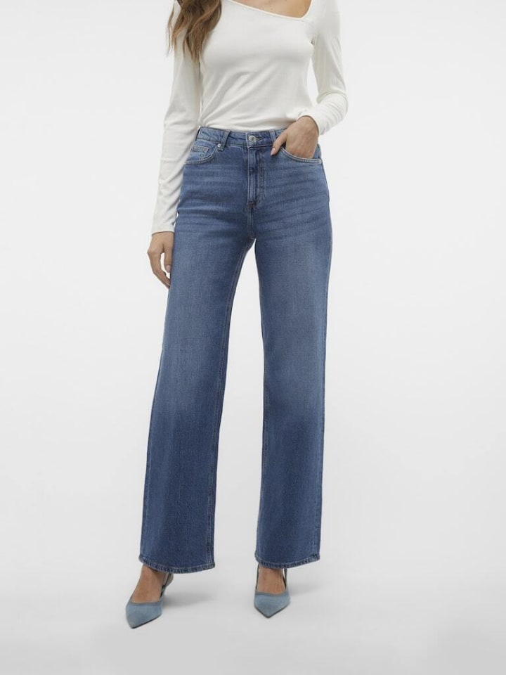 Vero Moda Jeans in Medium Blue Denim günstig kaufen