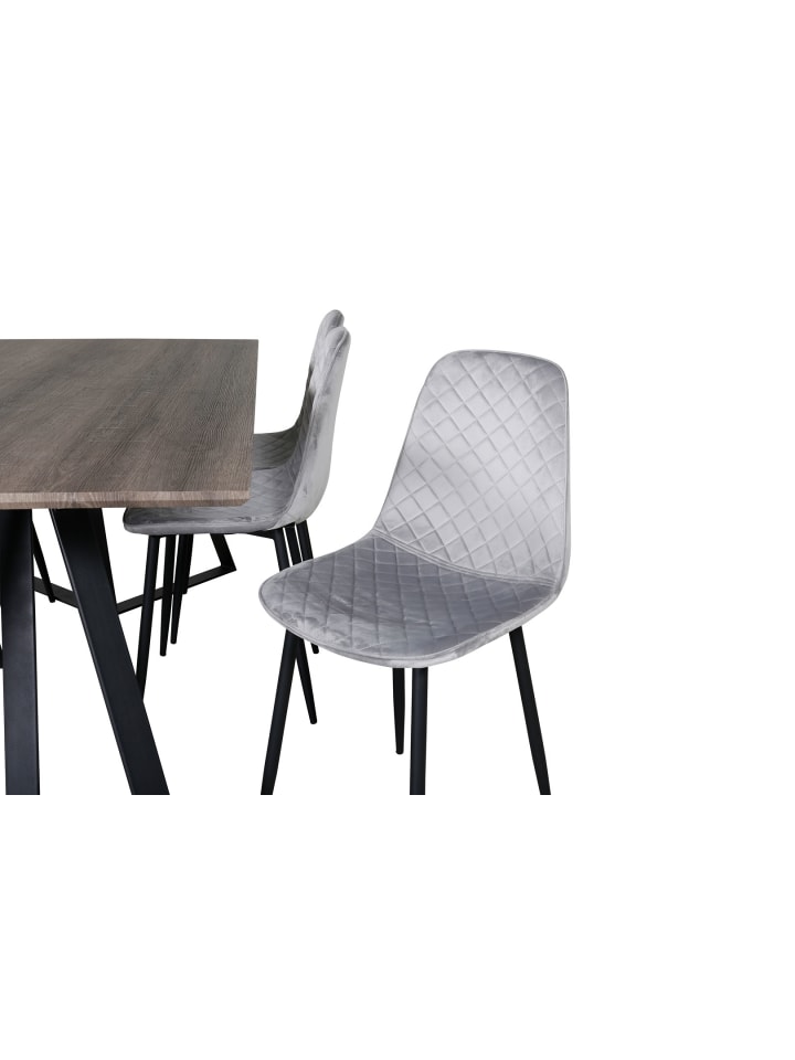 ebuy24 Essgruppe Marina 10 (7-teilig) Grau 90 x 180 cm günstig kaufen onesize