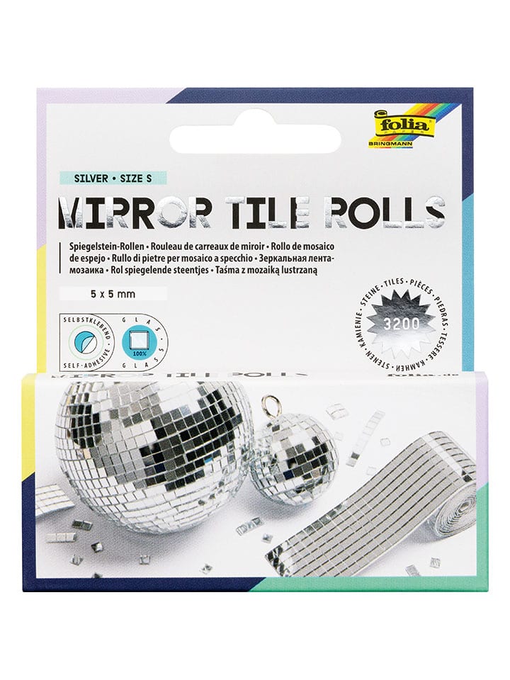 folia PAPER Spiegelfliesenrolle in Silber günstig kaufen onesize