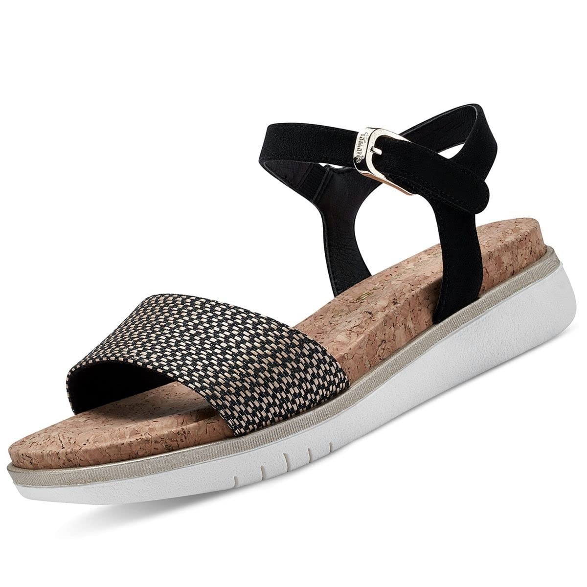 TAMARIS Komfort Sandalen schwarz Da.-Sandalette