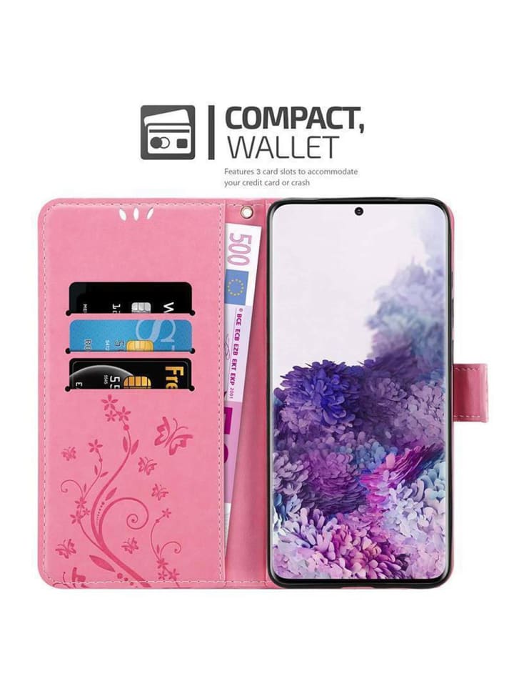 cadorabo Hülle für Samsung Galaxy S20 Blumen Design in FLORAL ROSA günstig kaufen onesize