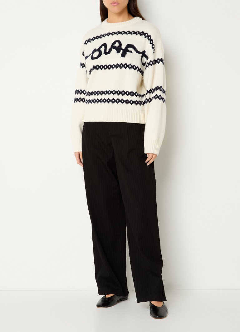 OLAF Chunky knitted sweater with knitted logo