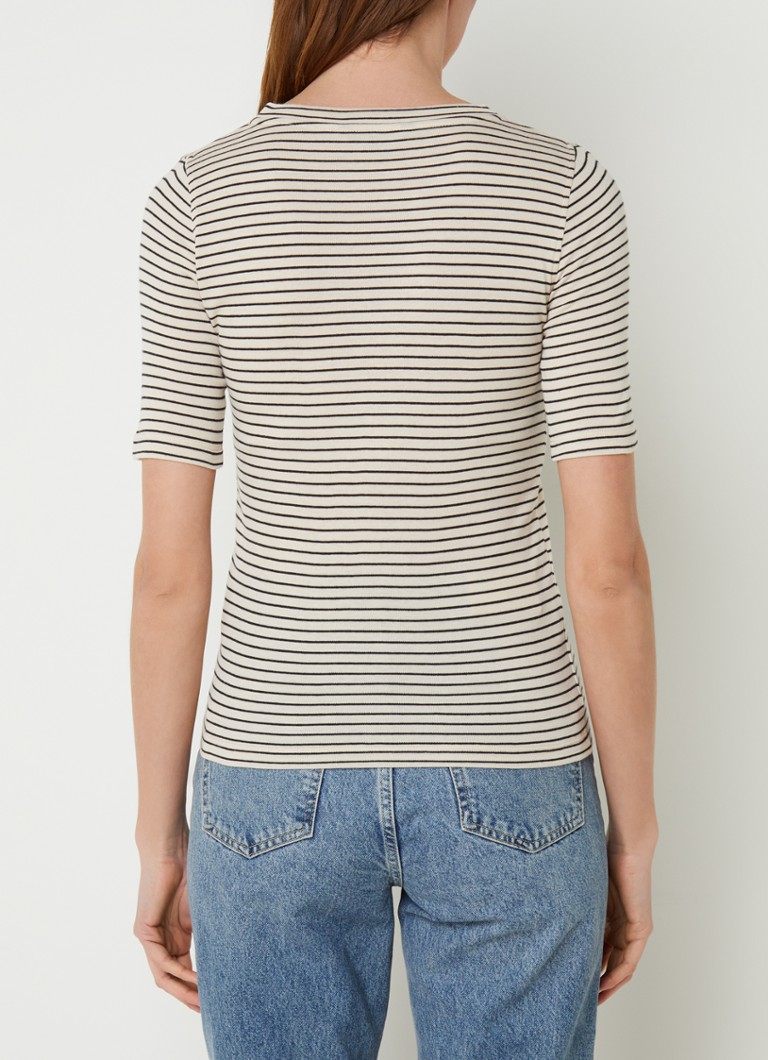 Whistles T-shirt with round neck and stripe print