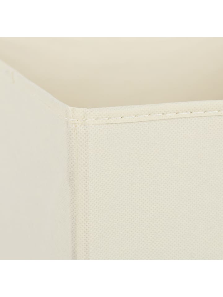 relaxdays 4 x Aufbewahrungsbox in Beige - (B)30 x (H)30 x (T)30 cm günstig kaufen onesize