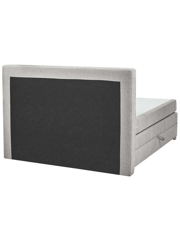 Beliani Boxspring Bett MINISTER in Grau/Silber - (W) 168 x (H) 115 x (L) 209 cm günstig kaufen onesize