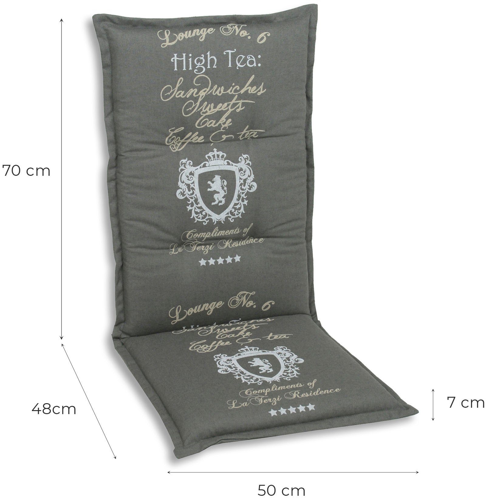 GO-DE Hochlehnerauflage High Tea, (Set, 2 St)