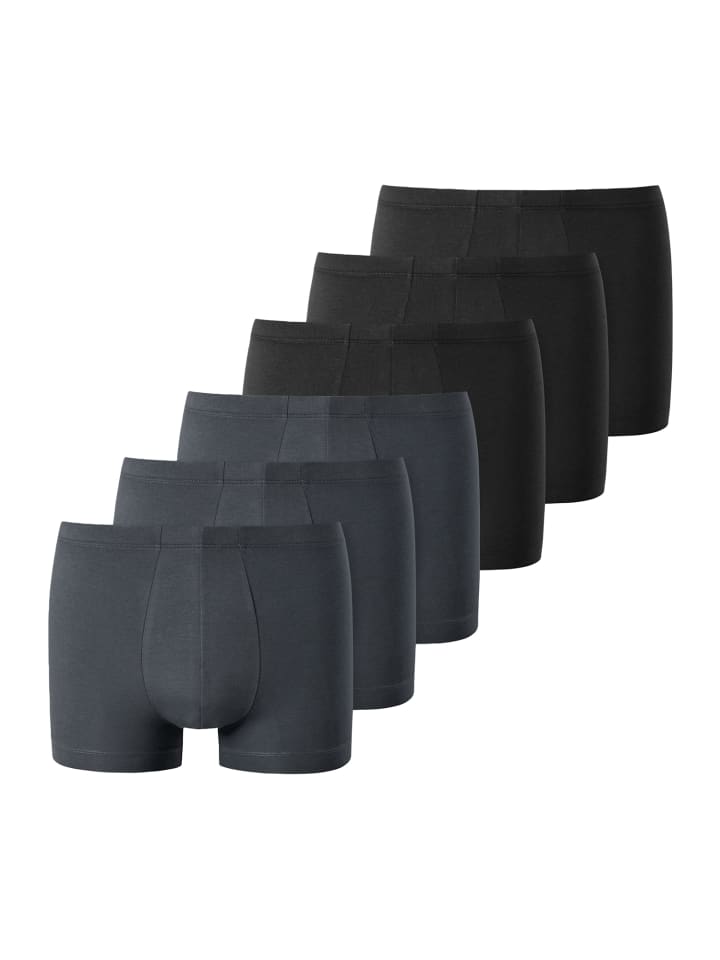 Schiesser Boxershorts Uncover in schwarz-grau günstig kaufen S