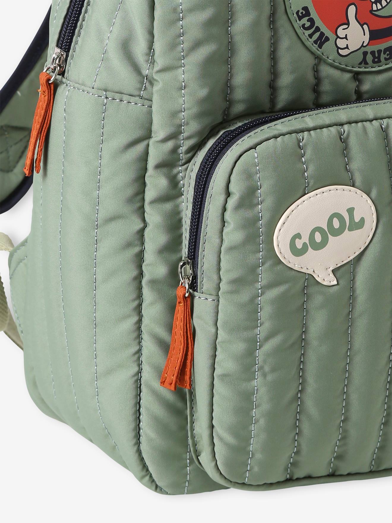Vertbaudet Jungen Rucksack COOL ATTITUDE, gesteppt - moosgrün