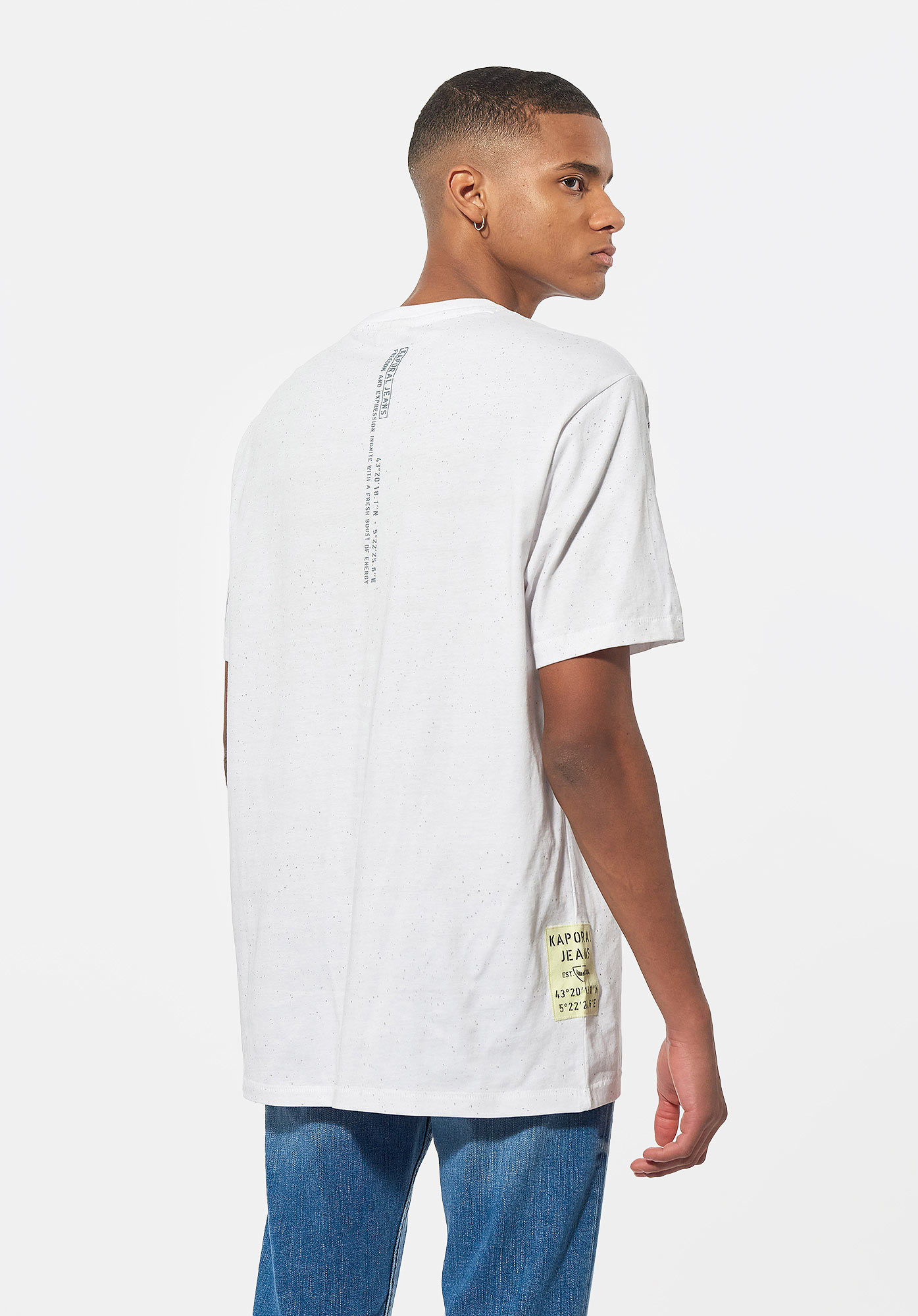 MURDO  T-shirt blanc tête de mort Homme en 100% coton