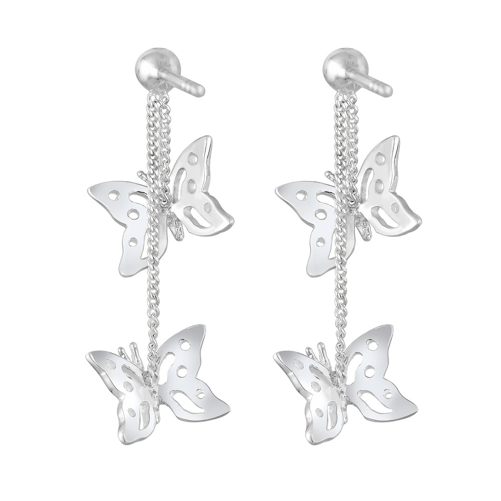 Elli Elli Boucles d'Oreilles Femmes pendentif d'oreilles tendance papillon nature avec Boucles d'oreilles