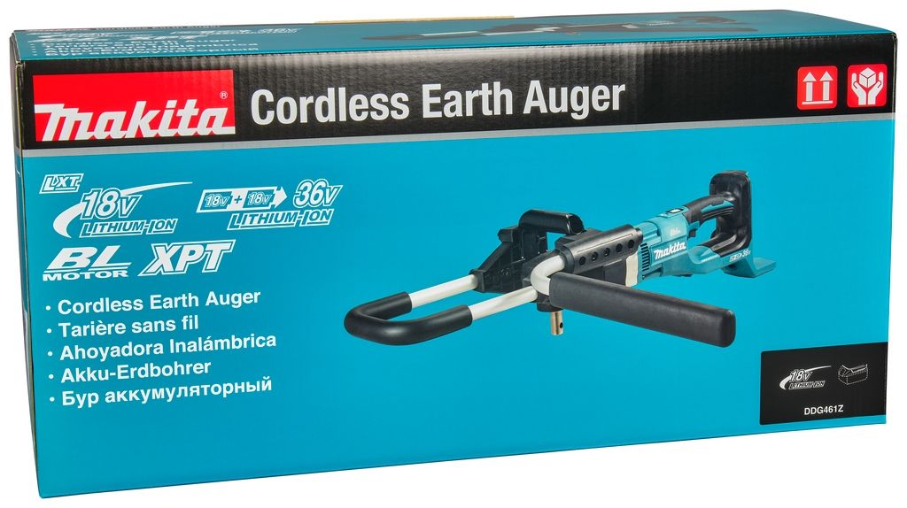 Tarière Makita DDG461Z, 2 batteries 18 V (sans batterie ni chargeur).