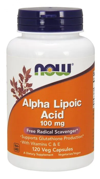 Κάψουλες Now Foods Άλφα Λιποϊκό Οξύ, Βιταμίνη C και Βιταμίνη E 100 mg