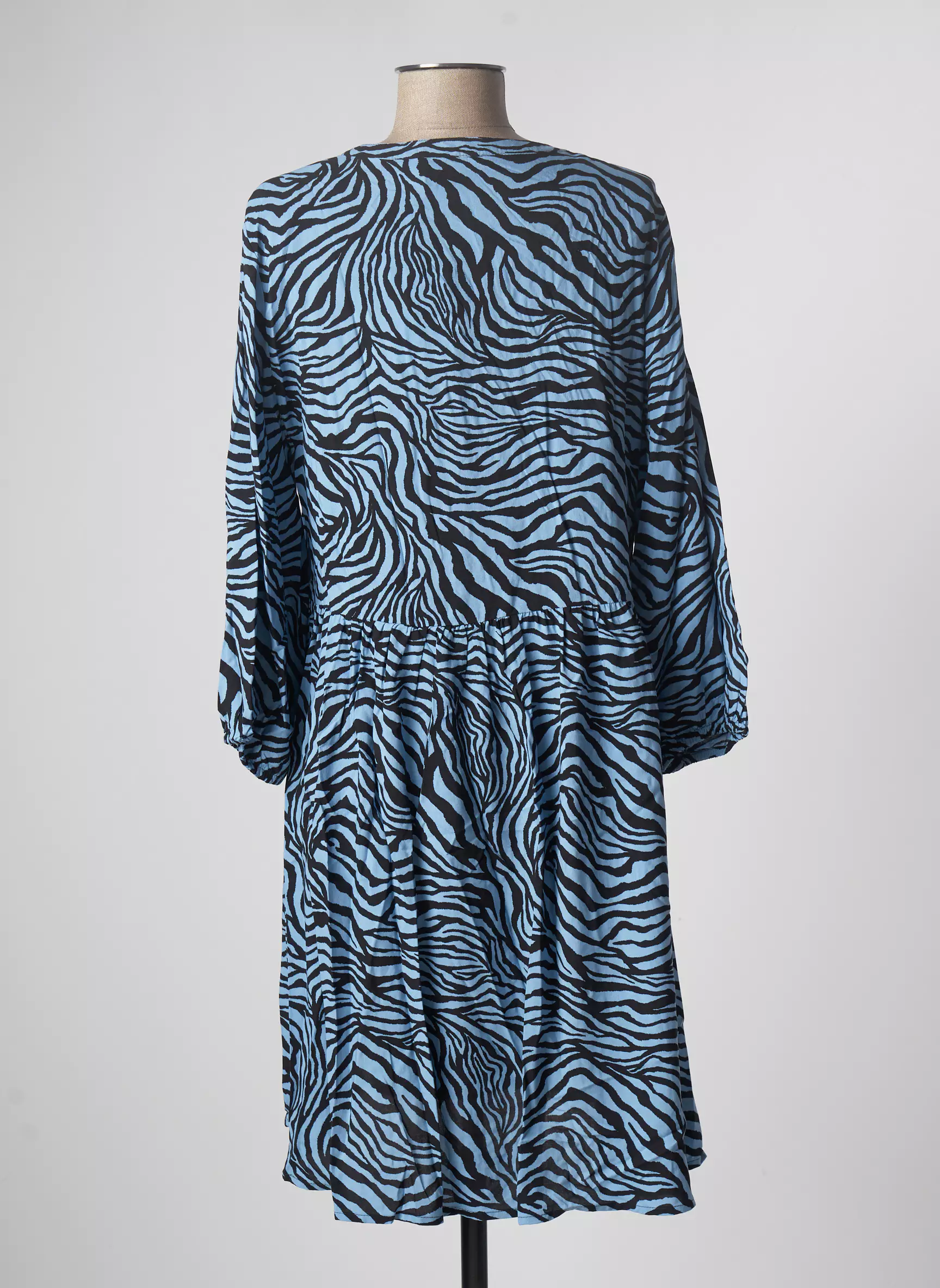 B Young Robes Mi Longues Femme couleur bleu