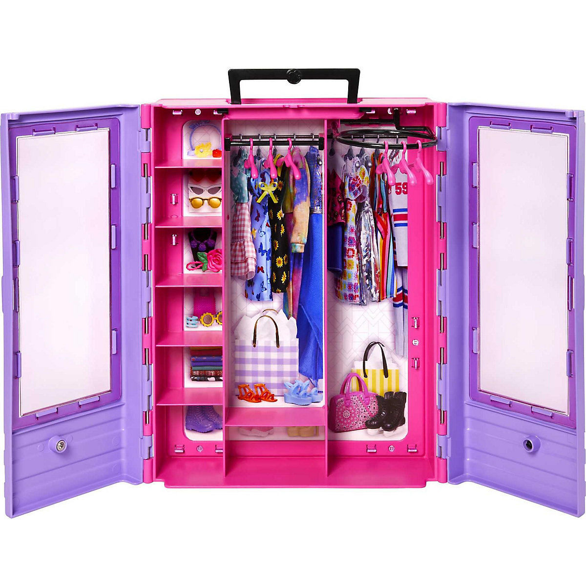 Barbie Fashionistas Kleiderschrank, 6 Kleiderbügel, für Kinder ab 3 Jahren