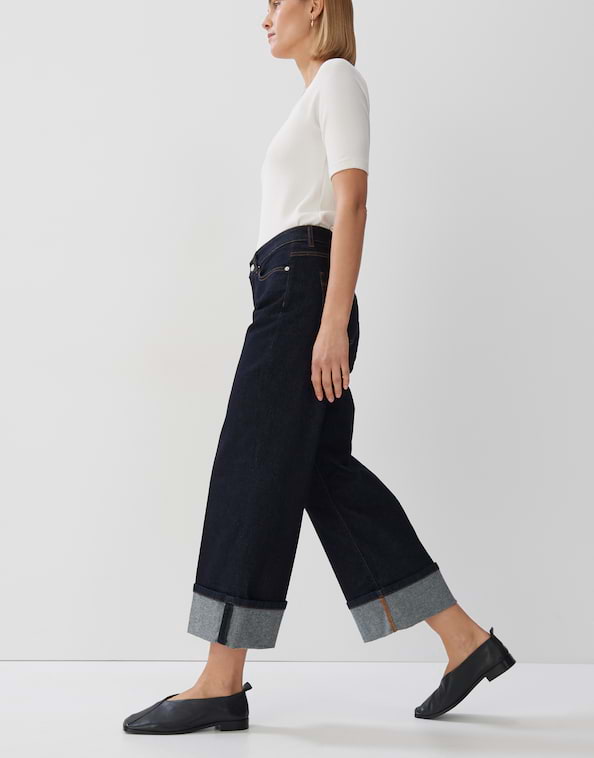 Cropped Wide Jeans Cellma turn up