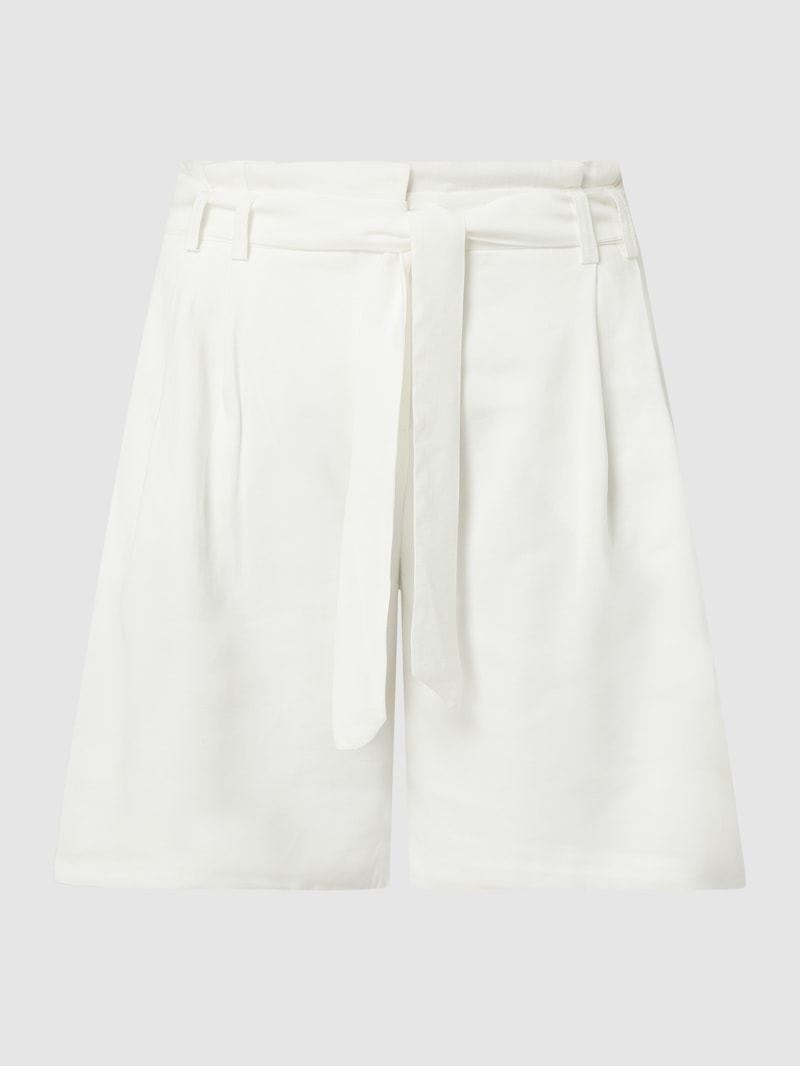 Bermudas aus Krepp in offwhite