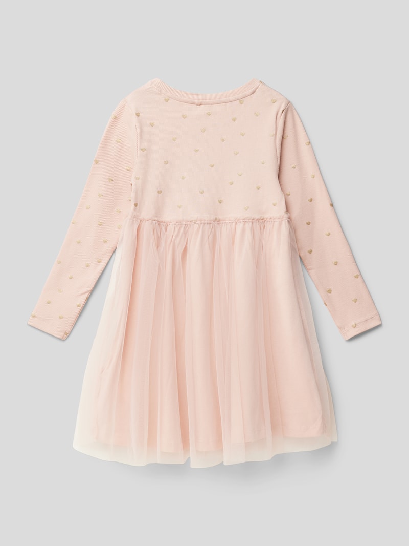 Kleid mit Allover-Muster in altrosa
