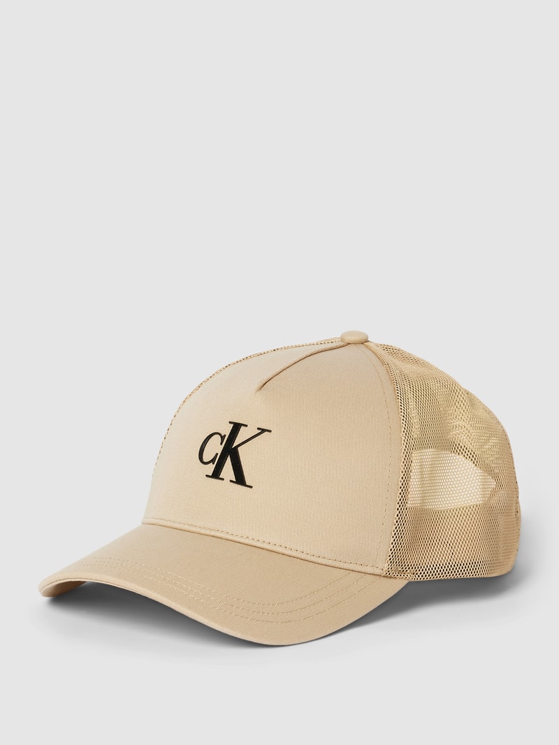 Trucker Cap mit Label-Print Modell 'ARCHIVE' in beige