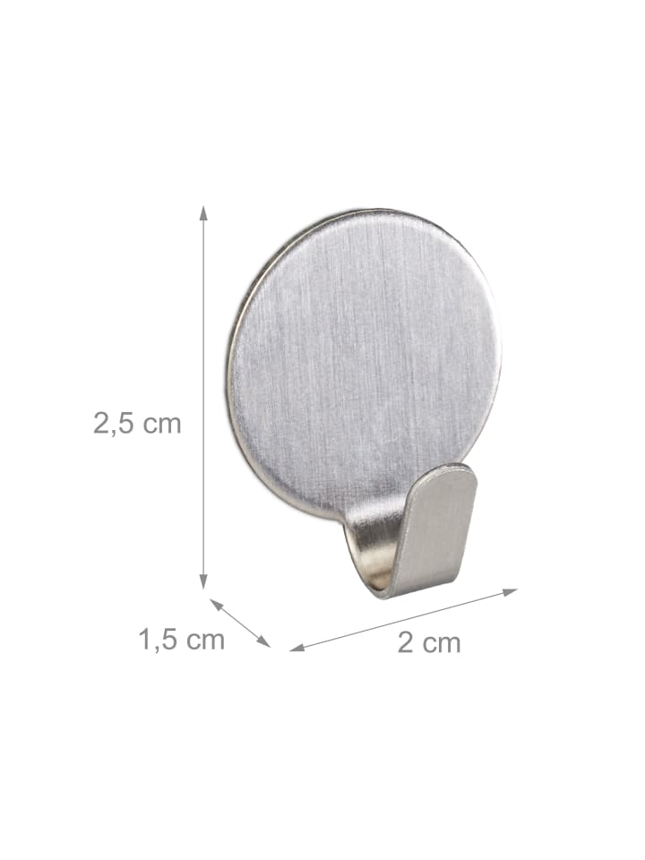 relaxdays 24er Set Klebehaken in Silber günstig kaufen onesize