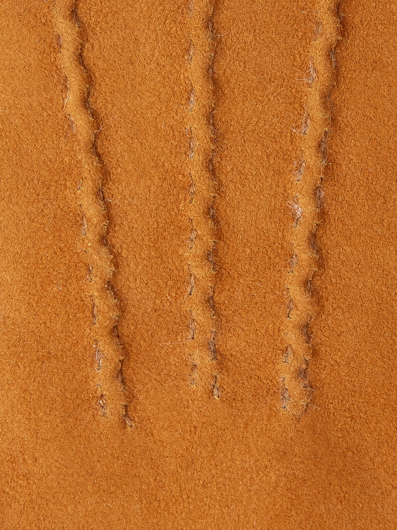Lederhandschuhe aus Lammshearling in hellbraun