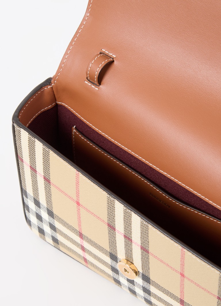 Burberry Hampshire teļādas sajūga soma ar noņemamu plecu siksnu