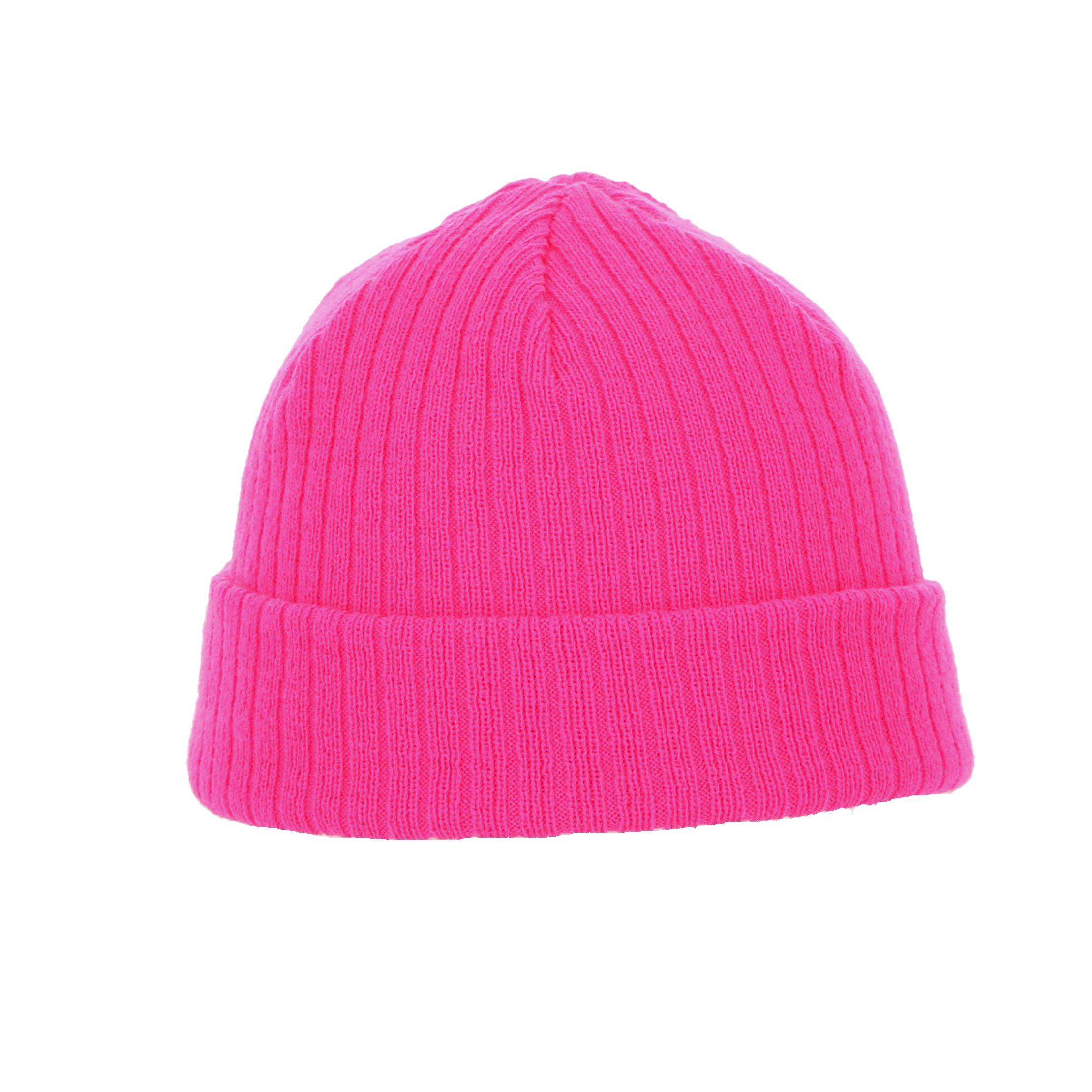 halsüberkopf Accessoires Strickmütze Beanie mit Rippe individuell tragbar!