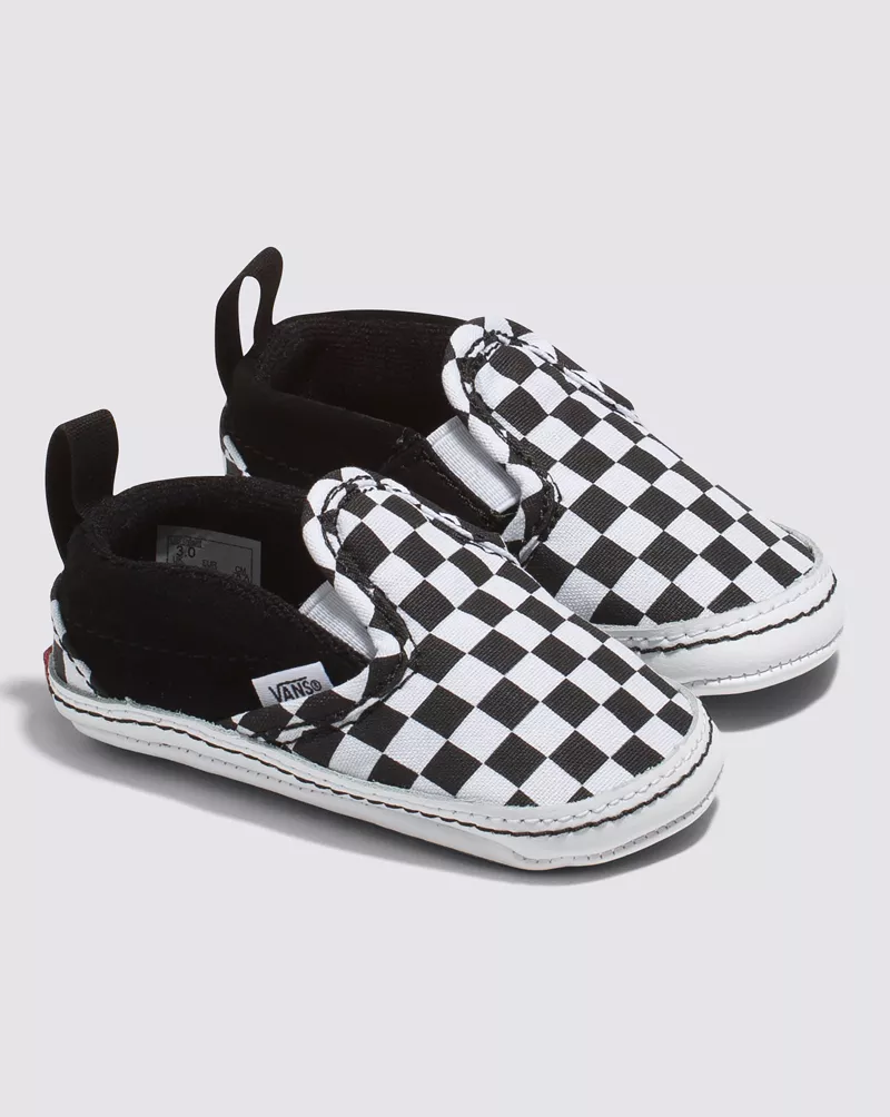 Infant Slip-On V Crib Checker Shoe