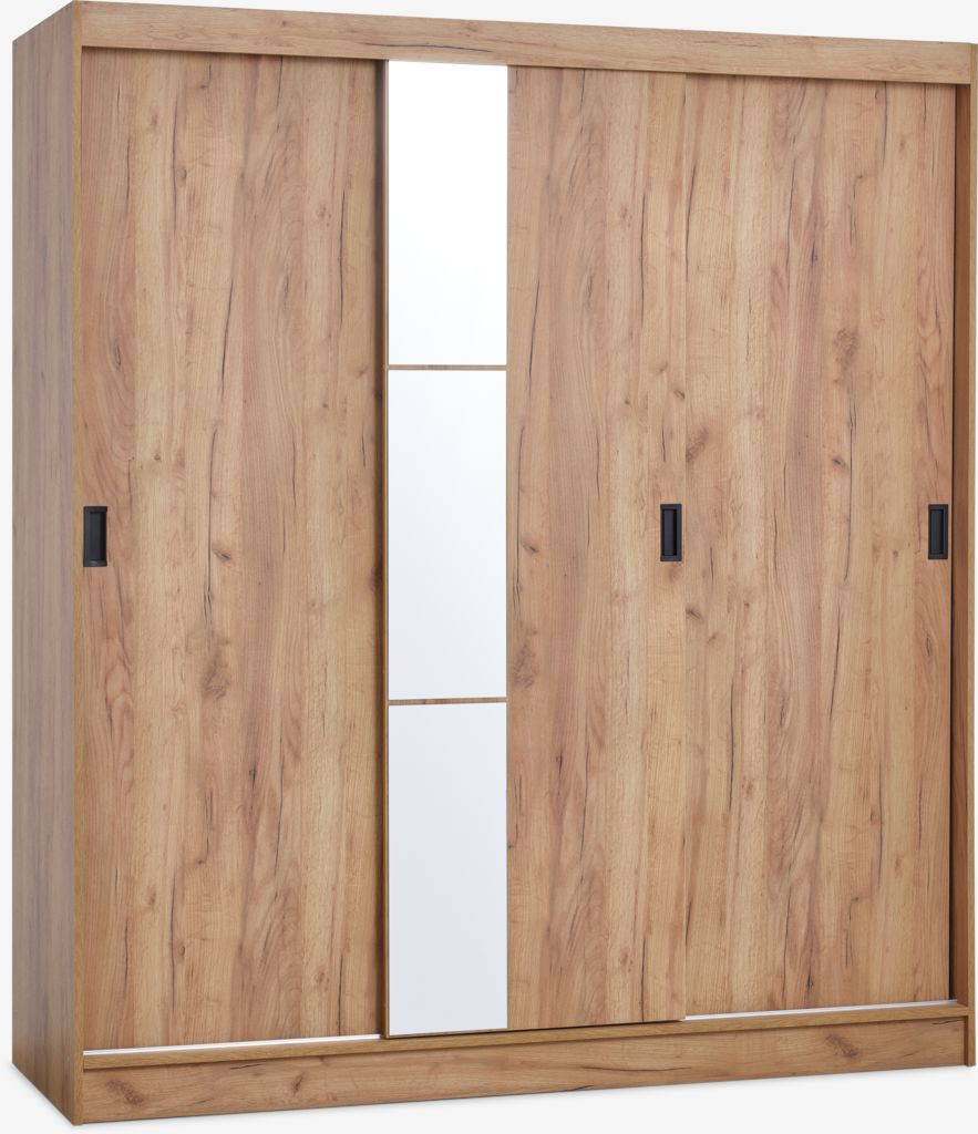 ODDER ODDER cabinet 179x201 3 sliding doors with mirror in oak color