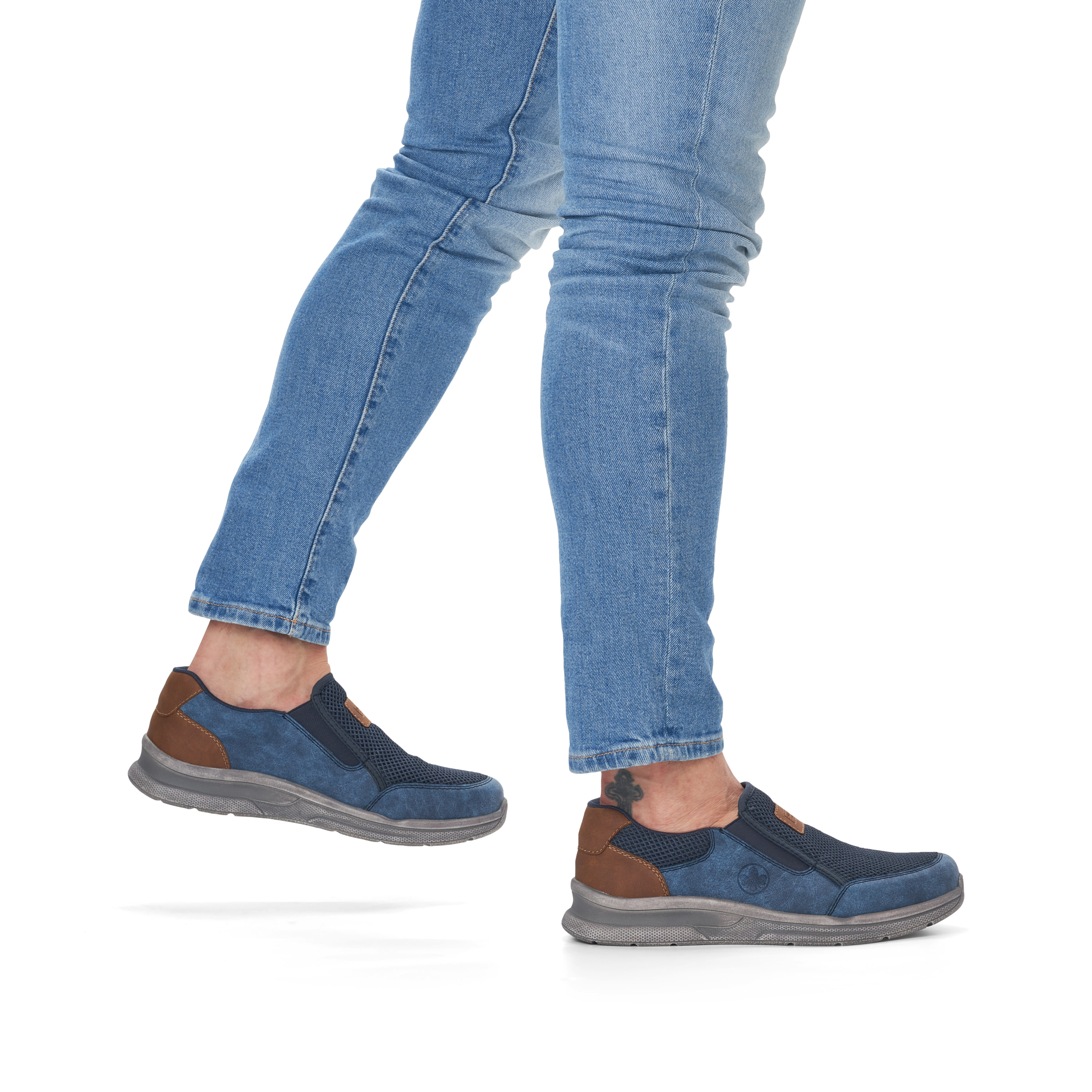 Rieker Herren Slipper azurblau