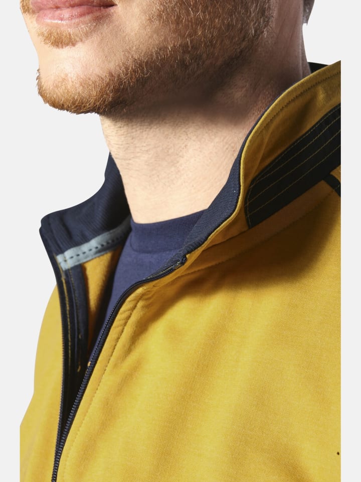 Jan Vanderstorm Sweatjacke ANDTARSEN in dunkelgelb günstig kaufen