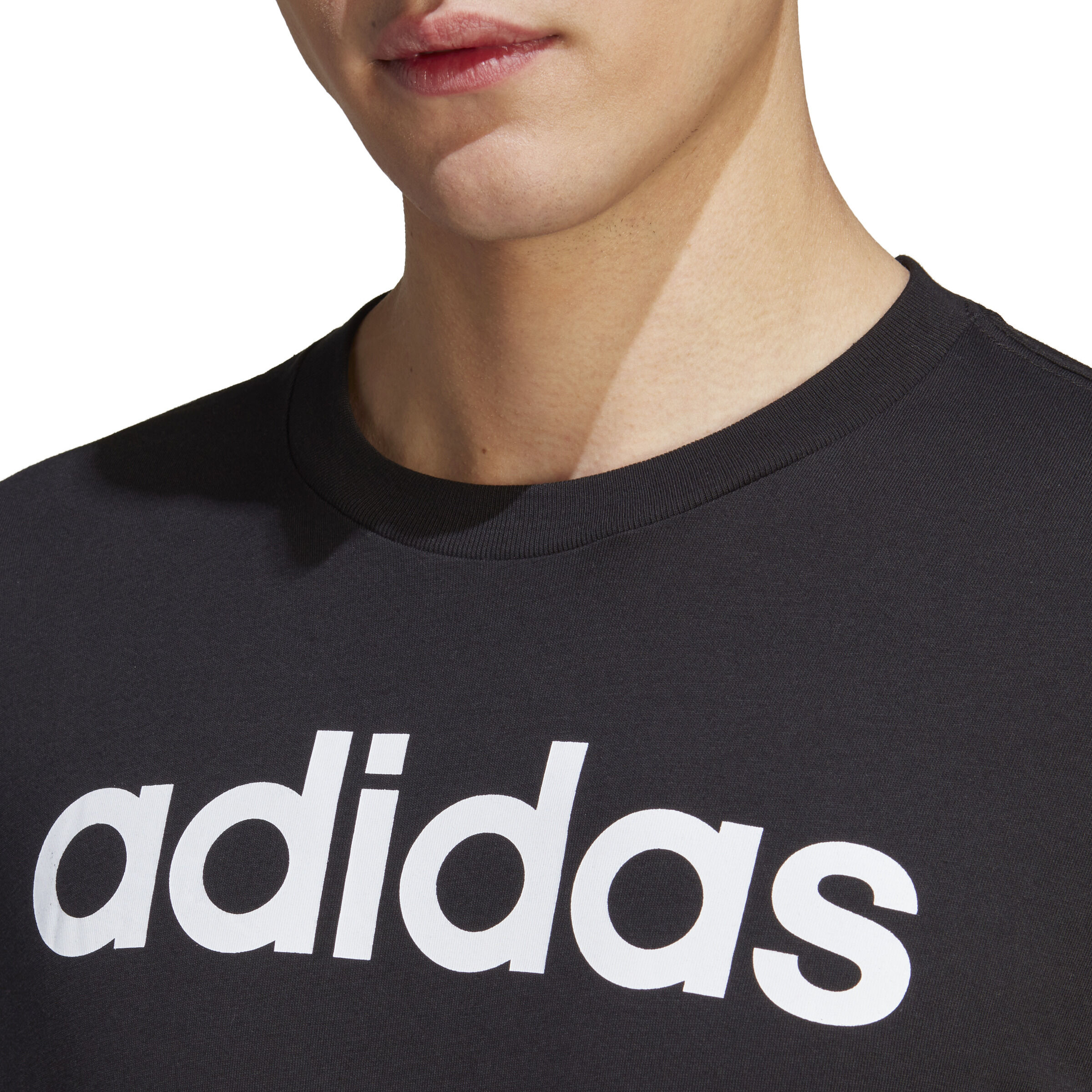 LIN Singel Jersey T-Shirt Herren - Schwarz, Weiß