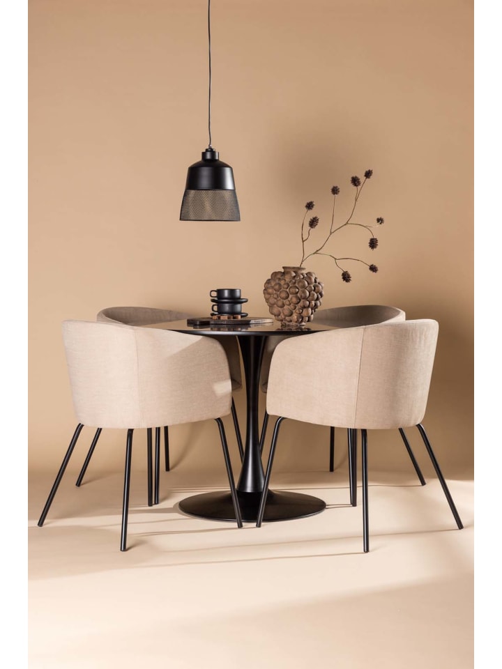 ebuy24 Essgruppe Glade 2 (5-teilig) Schwarz 100 x 100 cm günstig kaufen onesize