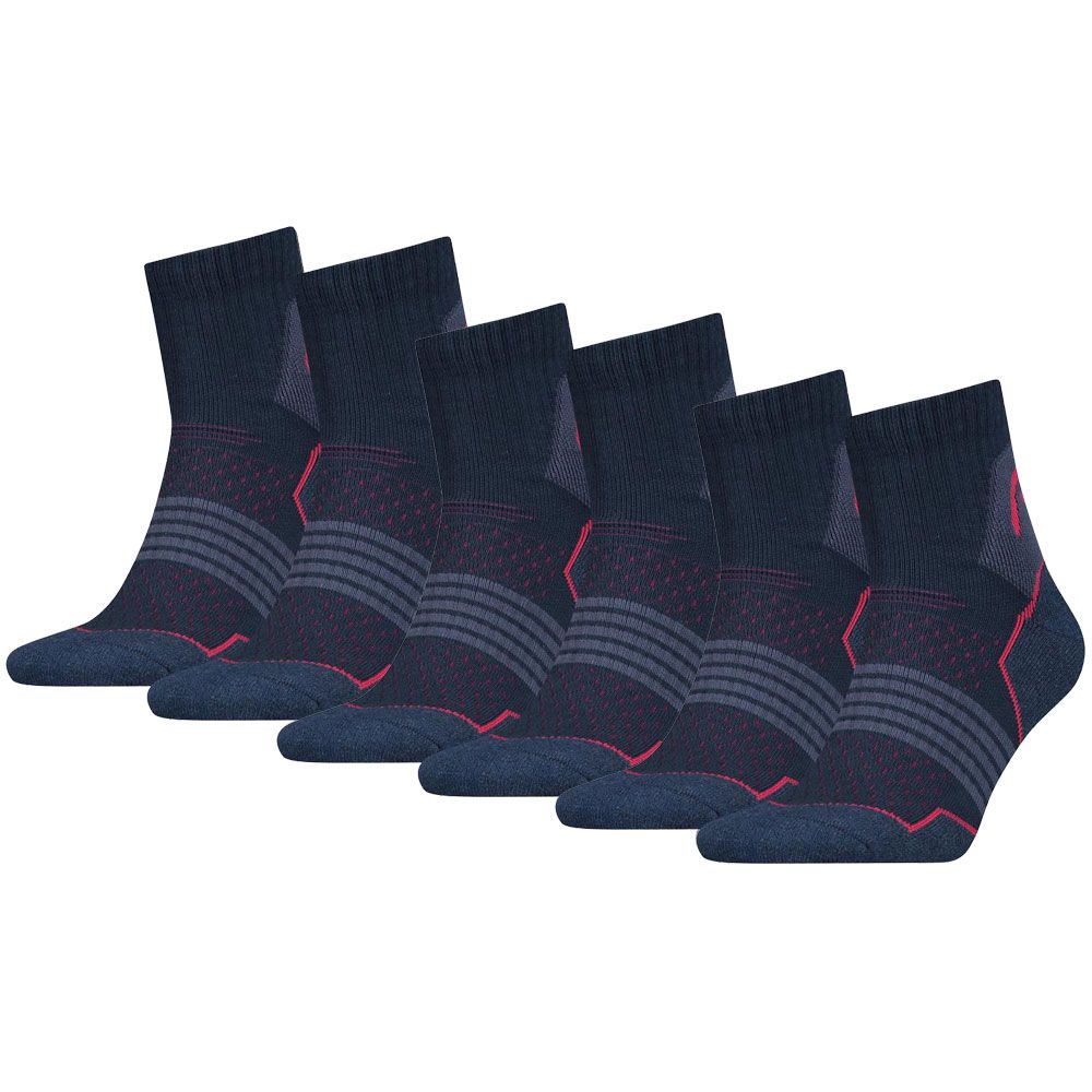 HEAD 6 Paar Hiking Quarter Pink/Blue Wandersocken