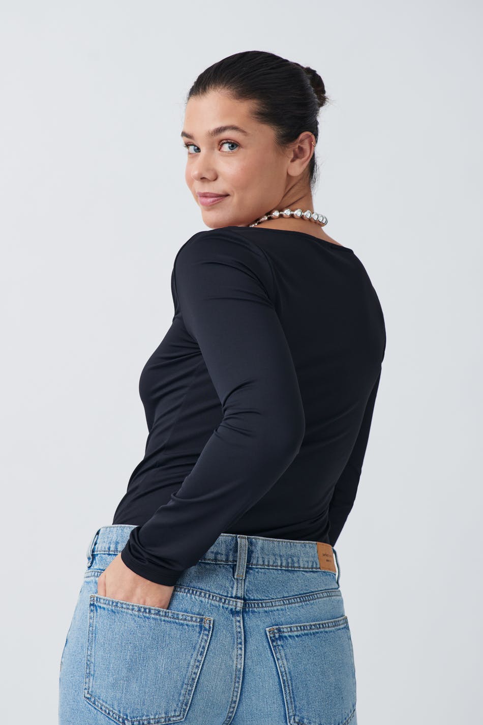 Micro square neck top